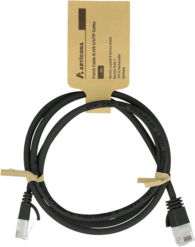 Patch Cable RJ45 U/UTP Cat6a 7.5m Black