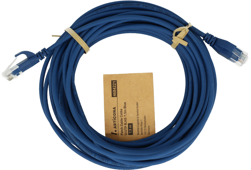 Patchkábel RJ45 U/UTP Cat6a 2 m kék