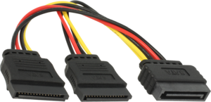 Power Adapter SATA/m - 2x SATA/f 0.15m