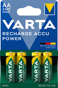 VARTA Prof. Akku AA NiMH 2600mAh 4 Stück